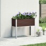Jardinera de acero marrón 100x45x90 cm en Macetas y jardineras | Comprar online en Foru.es