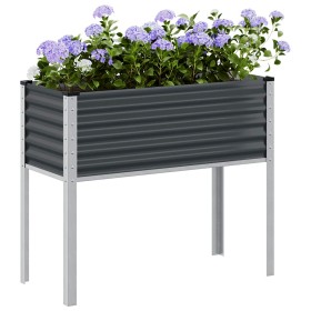 Jardinera de acero antracita 100x45x90 cm en Macetas y jardineras | Comprar online en Foru.es