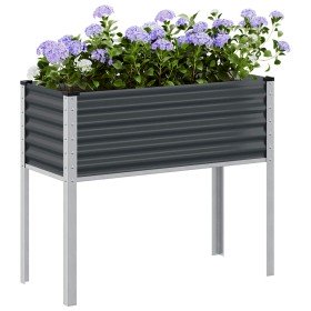 Jardinera de acero antracita 100x45x90 cm en Macetas y jardineras | Comprar online en Foru.es