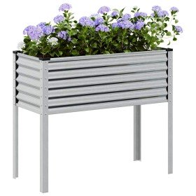 Jardinera de jardín 100x45x90 cm de acero galvanizado en Macetas y jardineras | Comprar online en Foru.es