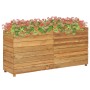 Arriate elevado madera de teca reciclada y acero 150x40x72 cm de vidaXL, Maceteros y jardineras - Ref: Foro24-47429, Precio: ...
