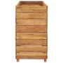 Arriate elevado madera de teca reciclada y acero 150x40x72 cm de vidaXL, Maceteros y jardineras - Ref: Foro24-47429, Precio: ...