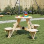 Mesa de picnic para 4 niños agujero para sombrilla madera abeto en Mesas de jardín | Comprar online en Foru.es