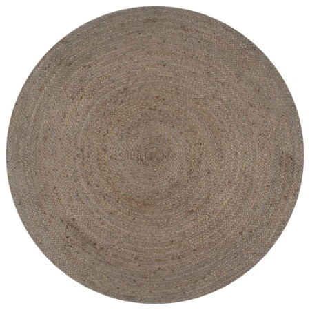 Alfombra de yute tejida a mano redonda gris 120 cm de vidaXL, Alfombras - Ref: Foro24-133663, Precio: 49,36 €, Descuento: %
