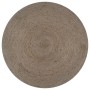 Alfombra de yute tejida a mano redonda gris 120 cm de vidaXL, Alfombras - Ref: Foro24-133663, Precio: 49,36 €, Descuento: %