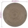 Alfombra de yute tejida a mano redonda gris 120 cm de vidaXL, Alfombras - Ref: Foro24-133663, Precio: 48,38 €, Descuento: %