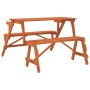 Mesa de picnic bancos 2 en 1 convertible madera maciza abeto en Mesas de jardín | Comprar online en Foru.es