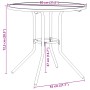 Mesa de patio redonda de acero gris antracita Ø80x72,5 cm en Mesas de jardín | Comprar online en Foru.es