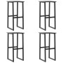 Taburetes de bar 4 unidades acero negro 38x38x80 cm en Sillas de jardín | Comprar online en Foru.es