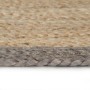 Alfombra hecha a mano de yute con borde gris 120 cm de vidaXL, Alfombras - Ref: Foro24-133675, Precio: 71,62 €, Descuento: %