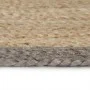 Alfombra hecha a mano de yute con borde gris 120 cm de vidaXL, Alfombras - Ref: Foro24-133675, Precio: 70,13 €, Descuento: %