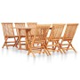 Set de comedor de jardín plegable 7 piezas madera maciza teca de vidaXL, Conjuntos de jardín - Ref: Foro24-49001, Precio: 606...