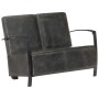 Sofá de 2 plazas cuero auténtico gris envejecido de vidaXL, Sillones - Ref: Foro24-321866, Precio: 371,49 €, Descuento: %