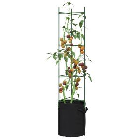 Tutor para tomates con bolsa 2 uds de acero y PP 154 cm en Soportes para macetas | Comprar online en Foru.es