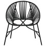 Silla de jardín con forma de huevo de ratán sintético negro en Sillas de jardín | Comprar online en Foru.es