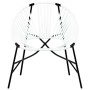 Silla de jardín con forma huevo ratán sintético blanco y negro en Sillas de jardín | Comprar online en Foru.es