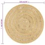 Alfombra hecha a mano de yute trenzado 150 cm de vidaXL, Alfombras - Ref: Foro24-133709, Precio: 52,71 €, Descuento: %