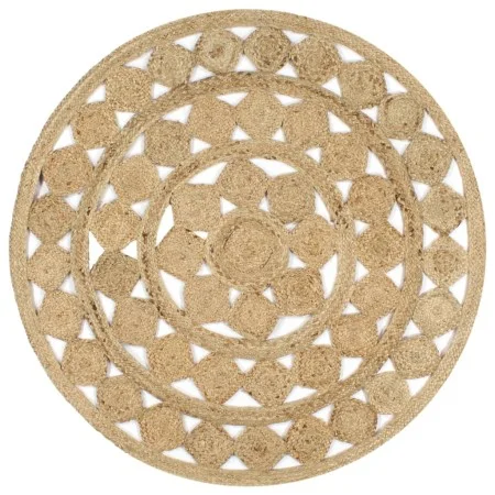 Alfombra hecha a mano de yute trenzado 120 cm de vidaXL, Alfombras - Ref: Foro24-133711, Precio: 48,09 €, Descuento: %