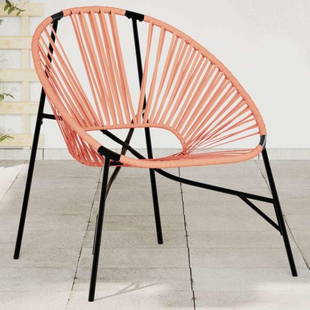 Silla de jardín con forma huevo ratán sintético naranja y negro en Sillas de jardín | Comprar online en Foru.es