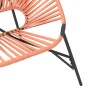 Silla de jardín con forma huevo ratán sintético naranja y negro en Sillas de jardín | Comprar online en Foru.es
