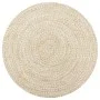 Alfombra de yute tejida a mano blanco y natural 120 cm de vidaXL, Alfombras - Ref: Foro24-133723, Precio: 43,48 €, Descuento: %