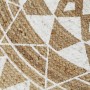 Alfombra de yute tejida a mano con estampado blanco 90 cm de vidaXL, Alfombras - Ref: Foro24-133695, Precio: 42,92 €, Descuen...