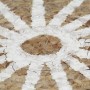 Alfombra de yute tejida a mano con estampado blanco 90 cm de vidaXL, Alfombras - Ref: Foro24-133695, Precio: 42,92 €, Descuen...