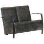 Sofá de 2 plazas cuero auténtico gris envejecido de vidaXL, Sillones - Ref: Foro24-321866, Precio: 371,49 €, Descuento: %