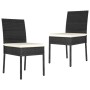 Conjunto de comedor de jardín 3 piezas ratán sintético negro en Conjuntos de jardín | Comprar online en Foru.es