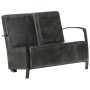 Sofá de 2 plazas cuero auténtico gris envejecido de vidaXL, Sillones - Ref: Foro24-321866, Precio: 371,49 €, Descuento: %