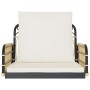 Silla columpio con cojines ratán sintético y acero 63x58x39 cm en Bancos de jardín | Comprar online en Foru.es