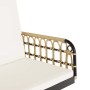 Silla columpio con cojines ratán sintético y acero 63x58x39 cm en Bancos de jardín | Comprar online en Foru.es