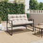 Banco de jardín con cojín acero taupe 113 cm en Bancos de jardín | Comprar online en Foru.es