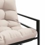Banco de jardín con cojín acero taupe 113 cm en Bancos de jardín | Comprar online en Foru.es