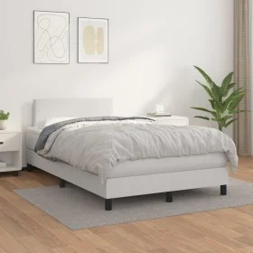 Boxspringbett mit weißer Kunstledermatratze 120x200 cm von vidaXL, Betten und Lattenroste - Ref: Foro24-3140994, Preis: 363,6...