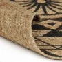 Alfombra de yute tejida a mano con estampado negro 150 cm de vidaXL, Alfombras - Ref: Foro24-133700, Precio: 69,35 €, Descuen...
