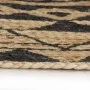 Alfombra de yute tejida a mano con estampado negro 150 cm de vidaXL, Alfombras - Ref: Foro24-133700, Precio: 69,35 €, Descuen...