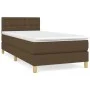 Box spring bed with dark brown fabric mattress 90x200 cm by vidaXL, Beds and slatted bases - Ref: Foro24-3140908, Price: 282,...
