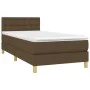Box spring bed with dark brown fabric mattress 90x200 cm by vidaXL, Beds and slatted bases - Ref: Foro24-3140908, Price: 282,...