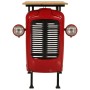 Mesa bar tractor madera maciza mango rojo y marrón 55x120x107cm en Mesas de comedor | Comprar online en Foru.es