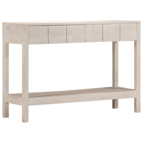 Mesa consola madera maciza de mango blanco 110x35x75 cm en Mesas auxiliares | Comprar online en Foru.es