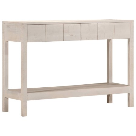 Mesa consola madera maciza de mango blanco 110x35x75 cm en Mesas auxiliares | Comprar online en Foru.es