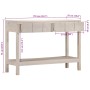 Mesa consola madera maciza de mango blanco 110x35x75 cm en Mesas auxiliares | Comprar online en Foru.es