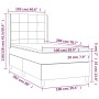 Cama box spring colchón y luces LED tela gris claro 100x200 cm de vidaXL, Camas y somieres - Ref: Foro24-3138853, Precio: 357...