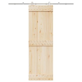 Kit de herrajes para puerta corredera 200 cm acero plateado en Materiales de construcción | Comprar online en Foru.es