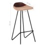 Taburetes de cocina 4 unidades cuero auténtico marrón de vidaXL, Taburetes de cocina - Ref: Foro24-320646, Precio: 171,86 €, ...