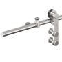 Kit de herrajes para puerta corredera 200 cm acero plateado en Materiales de construcción | Comprar online en Foru.es