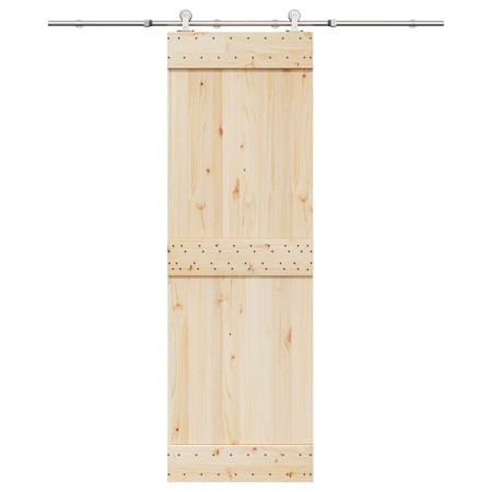 Kit de herrajes para puerta corredera 183 cm acero plateado en Materiales de construcción | Comprar online en Foru.es