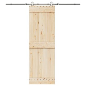 Kit de herrajes para puerta corredera 200 cm acero plateado en Materiales de construcción | Comprar online en Foru.es
