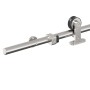 Kit de herrajes para puerta corredera 200 cm acero plateado en Materiales de construcción | Comprar online en Foru.es